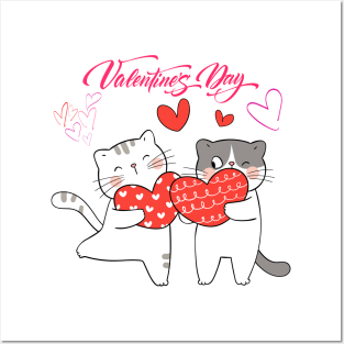 VALENTINES DAY! Cute Fun Little Kittens Posters and Art